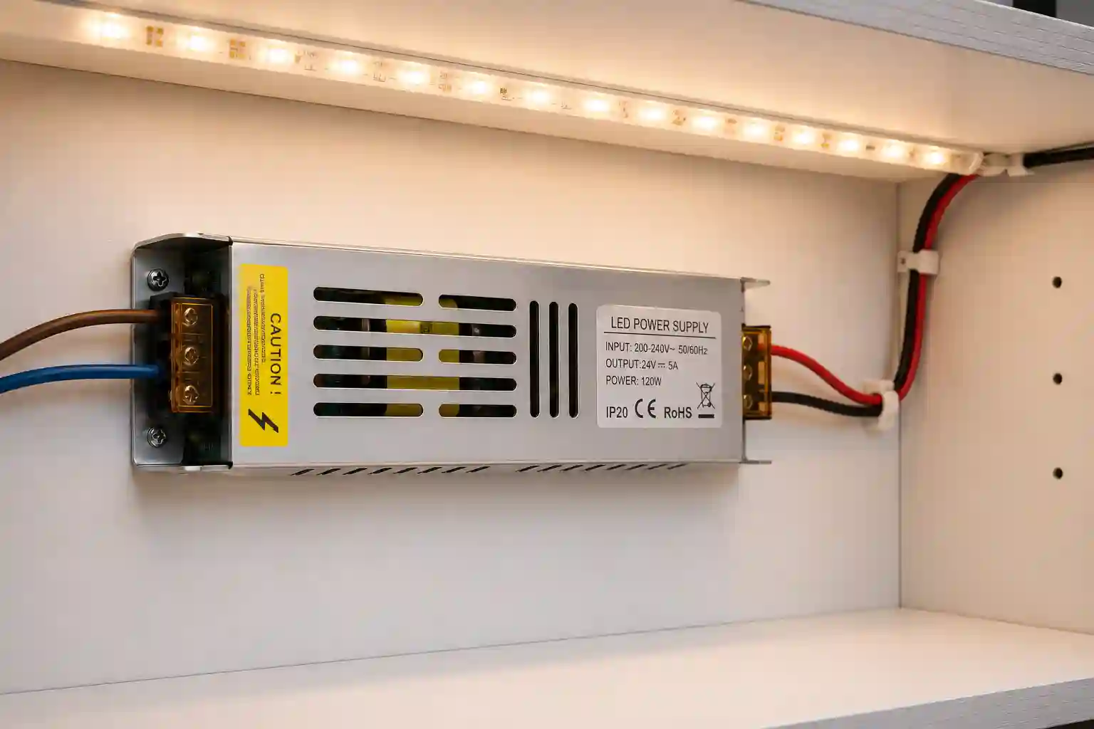 Účinnost 83,5 % a výkonová rezerva LED napájecího zdroje 24V 120W SLIM pro LED pásky